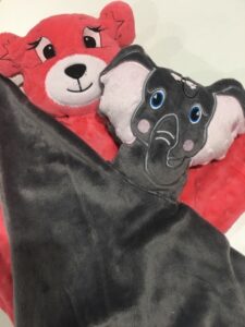 Bear and Elephant Lovey 8x8 - ITHWL